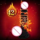 Dildo Multifunções com Vibração, Aquecimento e Vai e Vem -  Sagaz