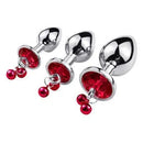 Kit Plug Anal com Jóia e Sino - Runyu - Libertina Sex Shop - acessório, anal, plug, Plug Anal - Sex Shop Vibradores