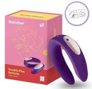 Satisfyer Double Plus Remote - Vibrador para Casais - Libertina Sex Shop - 6 vibradores casal, bluetooth, casais, formatou, mulheres, satisfyer, satisfyer casal, satisfyer comprar, satisfyer controle, satisfyer double, satisfyer plus, satisfyer vibrador, vibrador de casal, vibrador em u, vibrador para casais - Sex Shop Vibradores