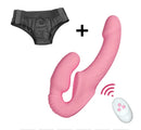 Vibrador Duplo Strapless - Cinta Peniana sem Alças para Mulheres - Libertina Sex Shop - casais, dildo, lgbt, mulheres, vibrador, vibrador strap on, vibrador strapless - Sex Shop Vibradores