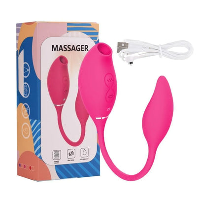 Vibrador Feminino 2 em 1 Estimulador de Ponto G e Sugador de Clitóris - Sexsoho