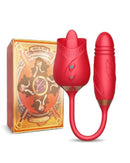 Vibrador Sexual com Sugador de Clitóris ou Língua e Bullet Vai Vem - Rose X