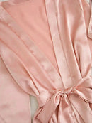 Conjunto Pijama Cetim Acetinado Rosa com Renda · Camisola + Calça · Roupa de Dormir Premium · P ao G