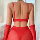 Conjunto Lingerie Erótica Premium Vermelha · foto 6 de 6 · Libertina Shop