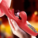 Vibrador Delux 3 em 1 - Vibrador Rabbit com Estímulos no Ponto G e Sugador de Clitóris