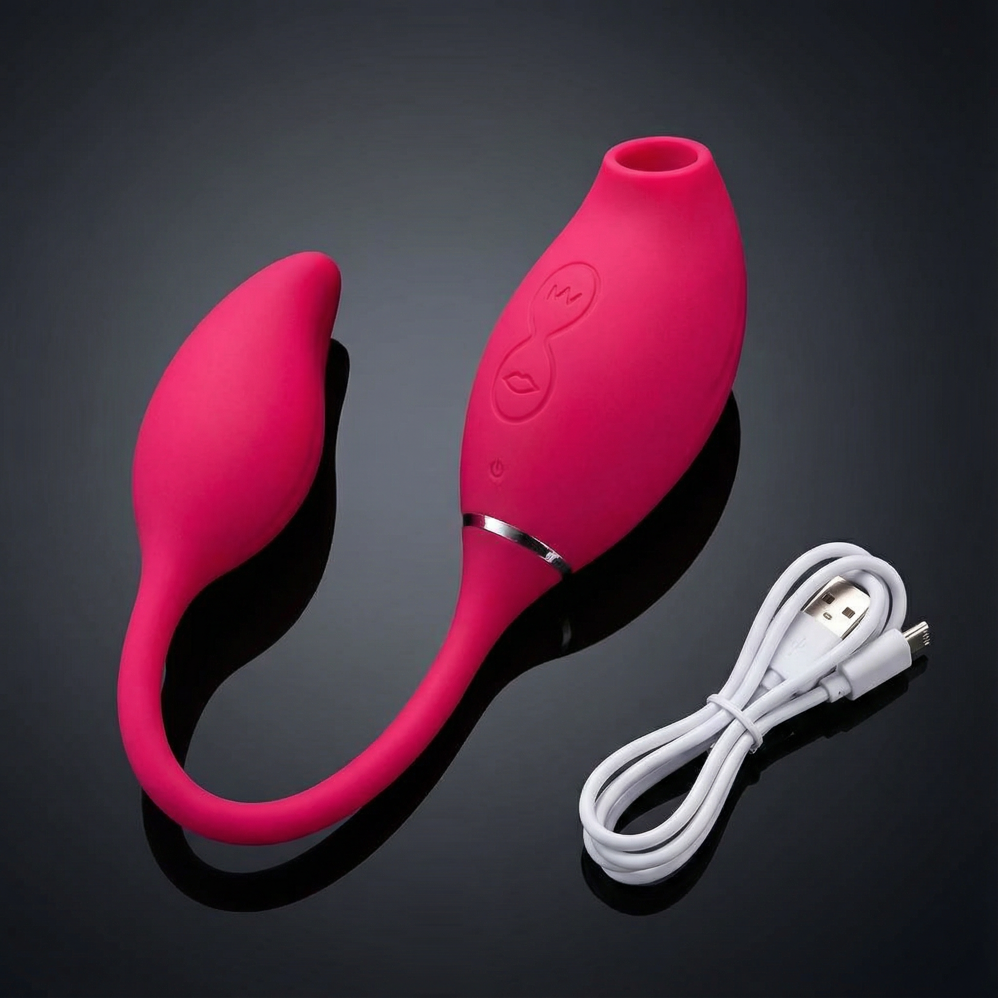 Vibrador Feminino  2 em 1 Estimulador de Ponto G e Sugador de Clitóris  - Sexsoho