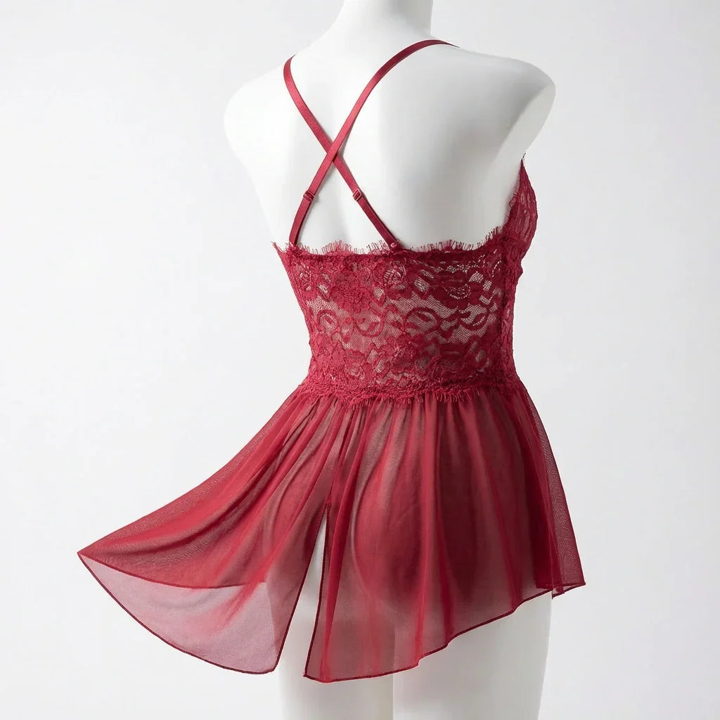 Body Lingerie Ultimate Sexy em Renda com Abertura