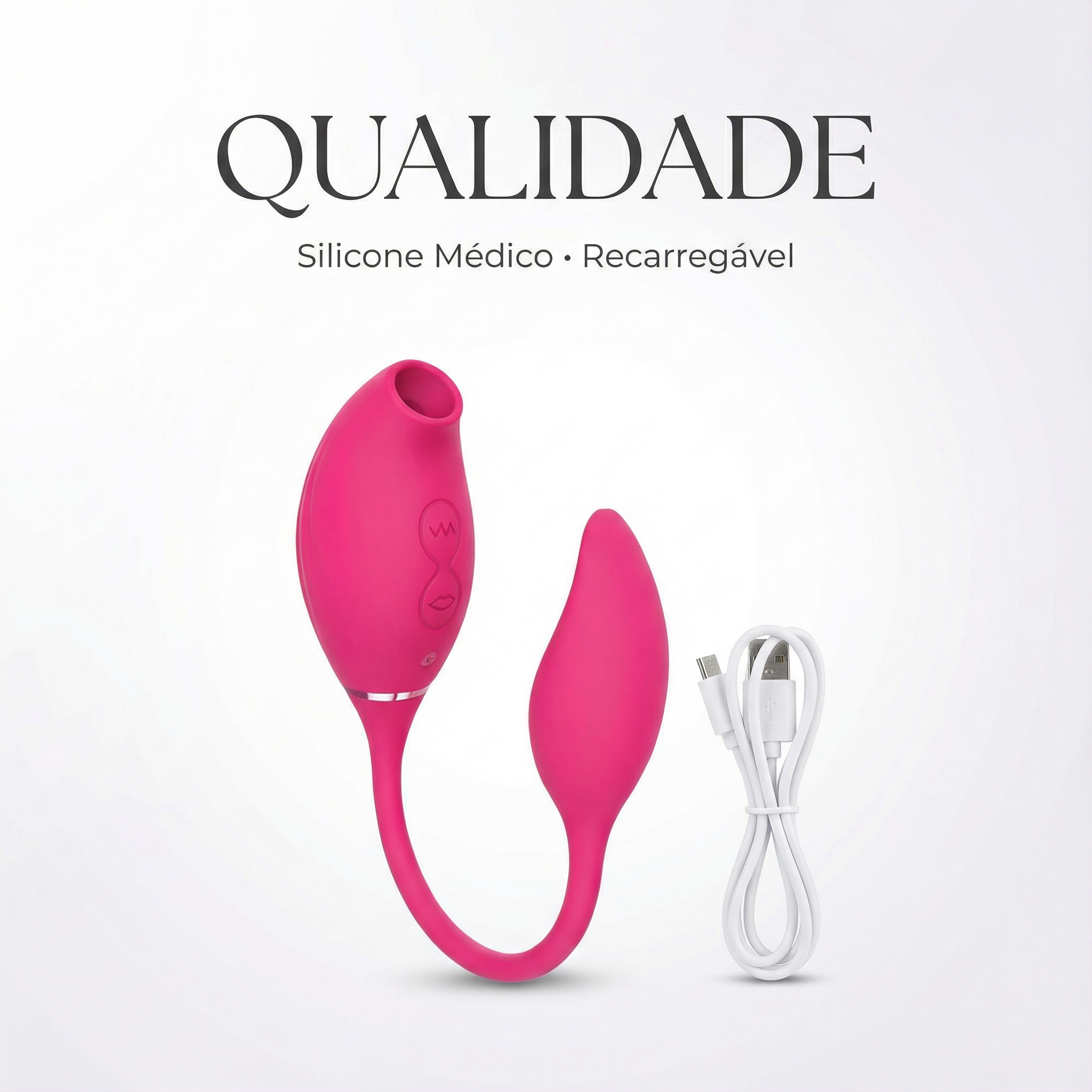 Vibrador Feminino  2 em 1 Estimulador de Ponto G e Sugador de Clitóris  - Sexsoho