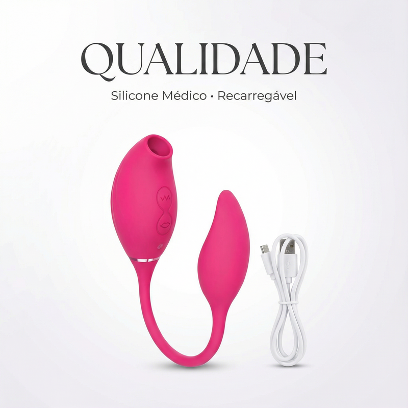 Vibrador Feminino  2 em 1 Estimulador de Ponto G e Sugador de Clitóris  - Sexsoho