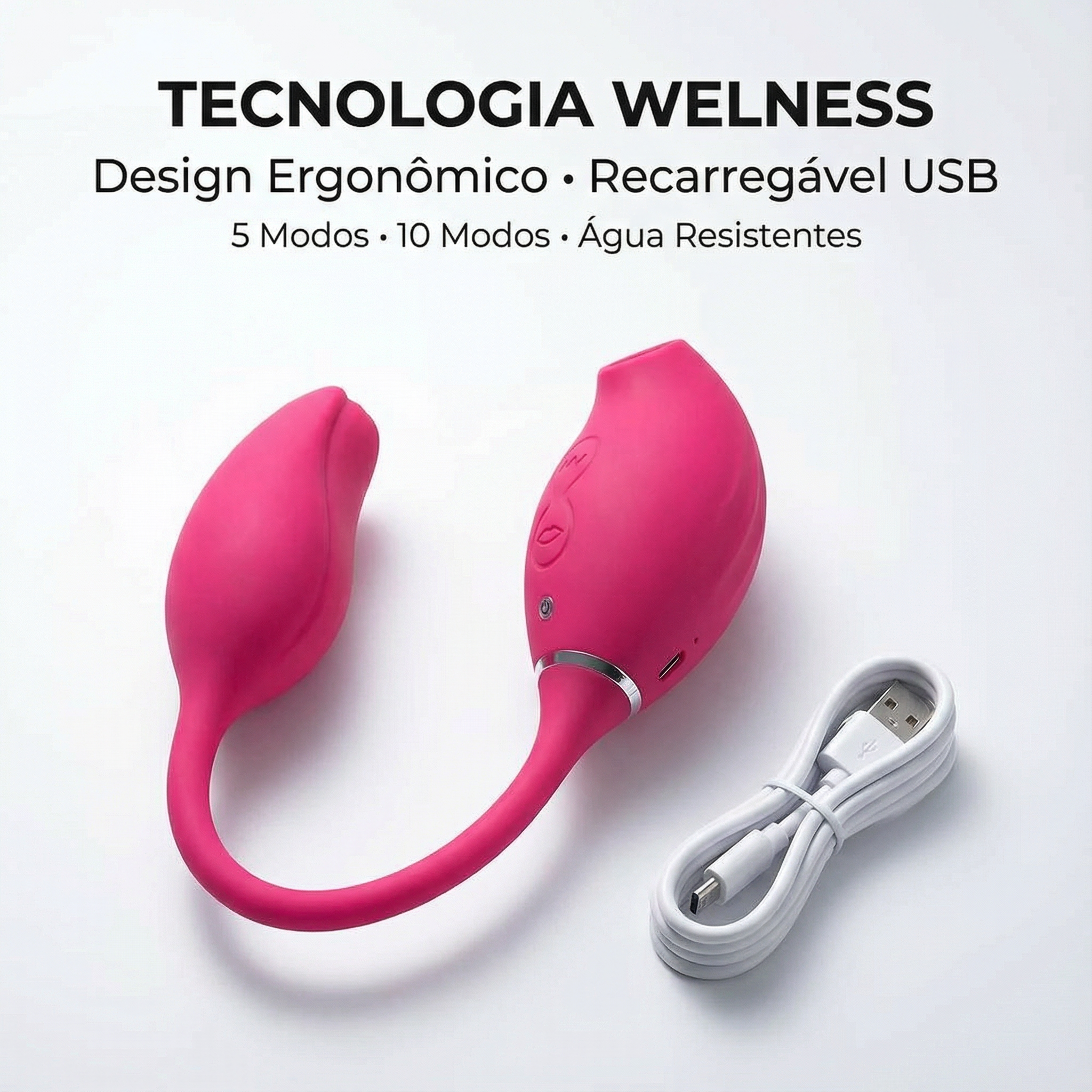 Vibrador Feminino  2 em 1 Estimulador de Ponto G e Sugador de Clitóris  - Sexsoho