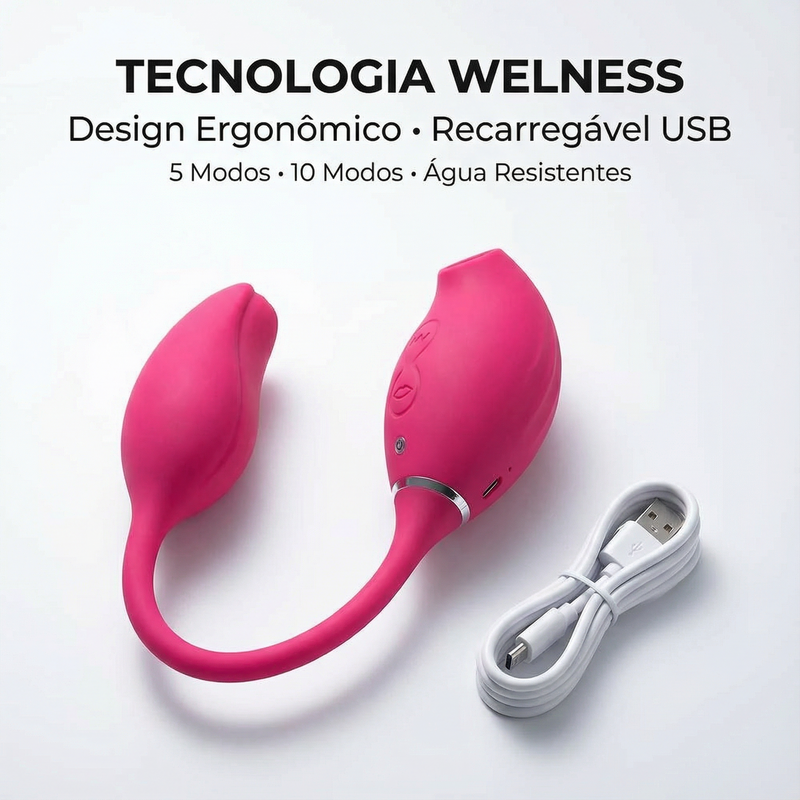 Vibrador Feminino  2 em 1 Estimulador de Ponto G e Sugador de Clitóris  - Sexsoho