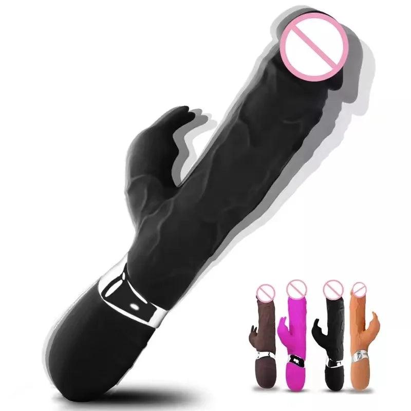 Vibrador Rabbit Multiple Sensations 2 em 1 - Pênis Realístico com Estímulos Clitorianos e Vibrações