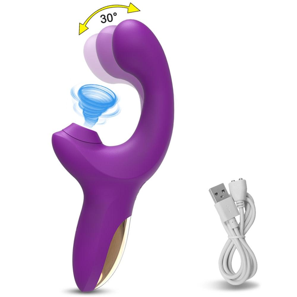 Vibrador Feminino com Estimulo Duplo Ponto G e Clitóris - JUNIOR