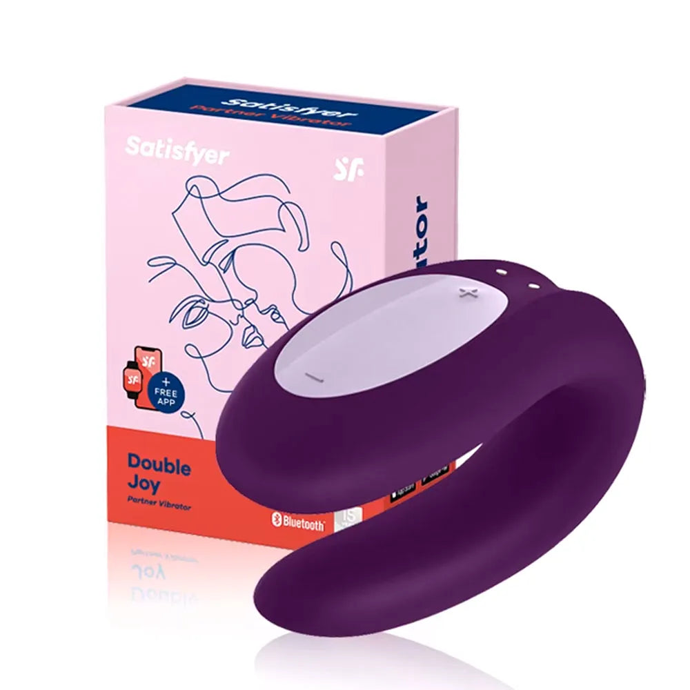 Satisfyer Double Joy - O Melhor vibrador para casais - Libertina Sex Shop - apenasbluetooth, casais, satisfyer, vibrador, vibrador em u - Sex Shop Vibradores