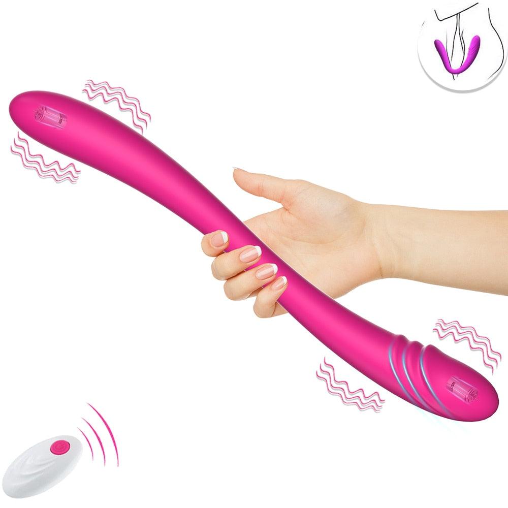 Dildo Vibratório Duplo com Controle - Estimulo no Ponto G