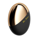 Ovo de Ouro Preto Onyx com tampa dourada