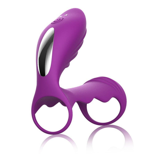 Anel Peniano com Estimulação Tripla para Casais Durante a Penetração - Treefor4 - Libertina Sex Shop - anel, anel para pênis, Anel peniano, anel peniano com vibrador, anel peniano vibrador, anel peniano vibrador para casais, anelpeniano, vibrador - Sex Shop Vibradores