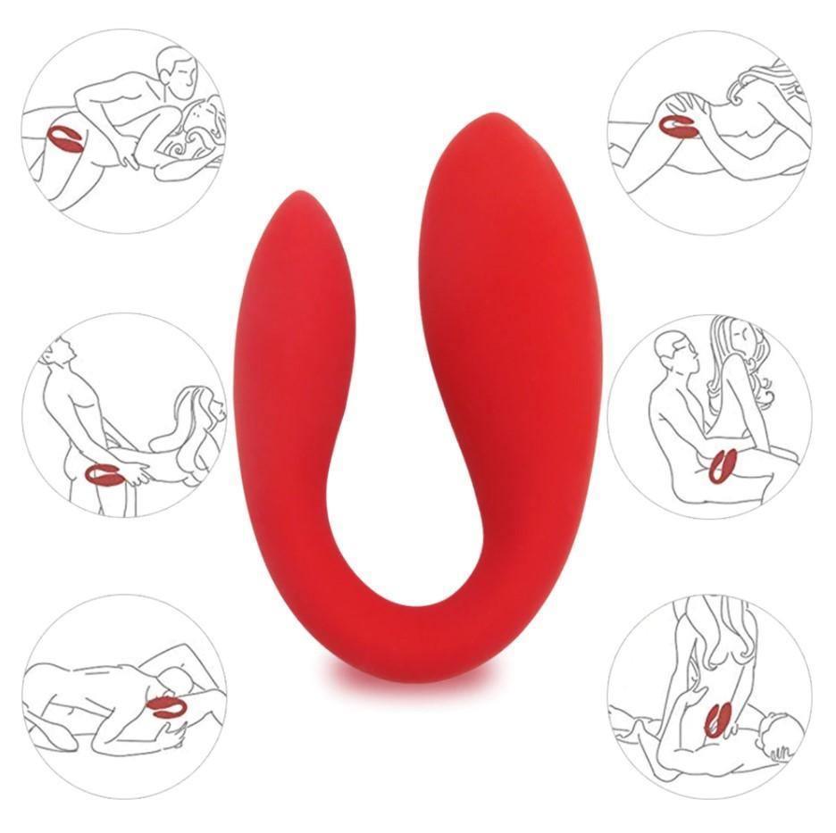 August - Vibrador para Casais com Controle sem Fio - Libertina Sex Shop - bluetooth, casais, controle, maisvendidos, vibrador, vibrador de casal, vibrador em u, vibrador para casais - Sex Shop Vibradores