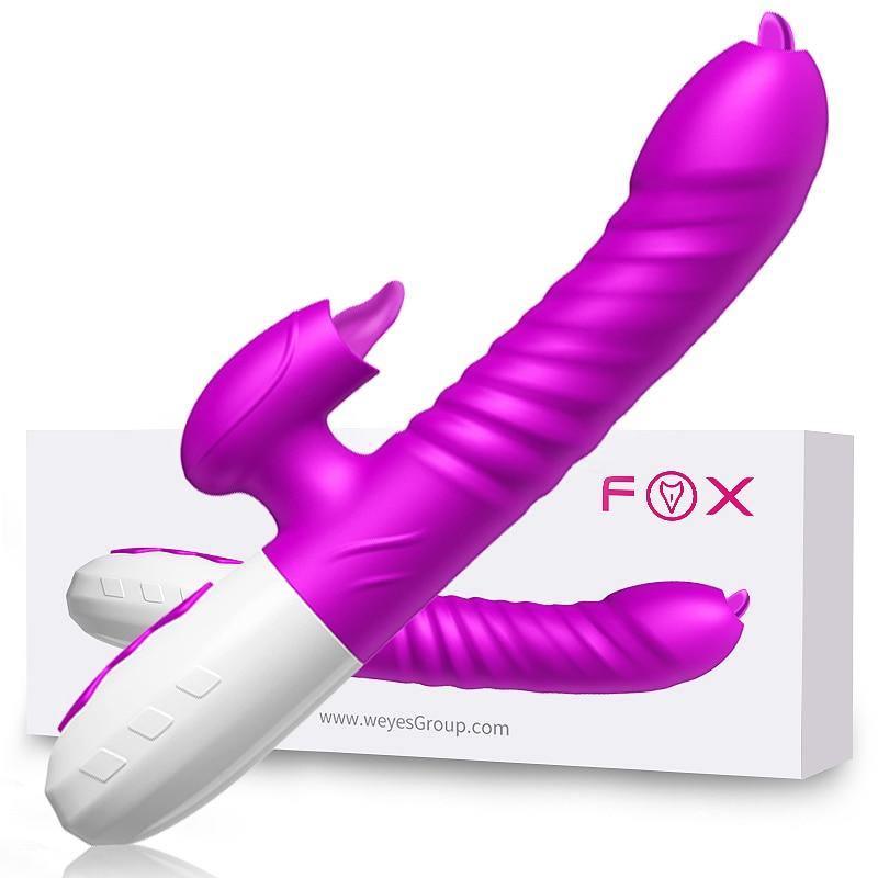 BigLove FOX - Vibrador Rabbit Consolo Vai e Vem com Simulador de Sexo Oral - Libertina Sex Shop - consolo, mulher, mulheres, rabbit, simulador de sexo oral, vibrador, Vibrador Feminino, Vibrador Feminino Rabbit - Sex Shop Vibradores
