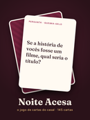 Noite Acesa, jogo de cartas para casal