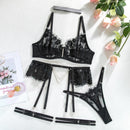 Conjunto de Lingerie All Black - Libertina Sex Shop - calcinha lingerie, cinta liga lingerie, liga de perna lingerie, lingerie, lingerie completa, lingerie conjunto, lingerie delicada, lingerie dia dos namorados, lingerie erótica, lingerie feminina preta, lingerie luxo, lingerie preta, lingerie promocão, lingerie renda, lingerie romantica, lingerie sensual, lingerie sexy, lingerie transparente, lingeries sexy, loja de lingerie - Sex Shop Vibradores