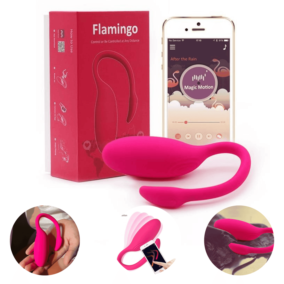 Flamingo - Vibrador Feminino de Ponto G e Clitóris com Controle a Dist