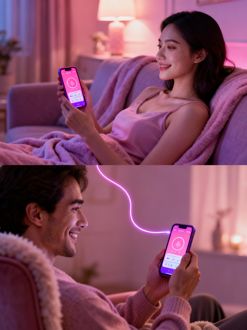 Vibrador Feminino de Ponto G e Clitóris com Controle a Remoto Bluetooth   - Lola