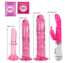 Kit Vibrador Rabbit + Consolo em Silicone Super Macio - Libertina Sex Shop - consolo, dildo, maisvendidos, mulheres, pênis de borracha, rabbit, vibrador, Vibrador Feminino, Vibrador Feminino Rabbit - Sex Shop Vibradores