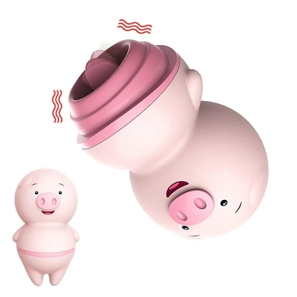 Love Porquinho - Vibrador Simulador de Sexo Oral com Língua e 6 Níveis de Estimulação - Libertina Sex Shop - masturbador oral, mulheres, porquinho vibrador, simulador de sexo oral, vibrador - Sex Shop Vibradores