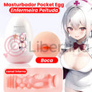 Masturbador Massageador Masculino Pocket Egg - Diferentes Formatos Ânus Vagina Boca