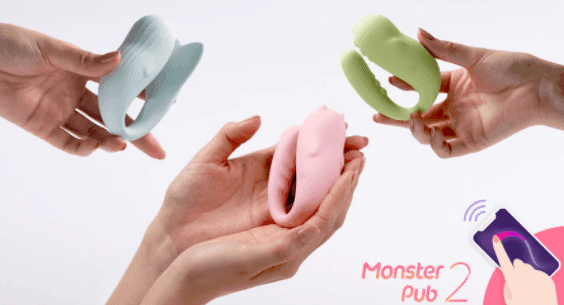 Monster Pub 2x - Vibrador Feminino com Controle por APP Sem Limites de Distância - Libertina Sex Shop - apenasbluetooth, aquecimento, bluetooth, casais, monster pub, mulheres, vibrador, vibrador bluetooth, vibrador com controle, vibrador de ponto g - Sex Shop Vibradores