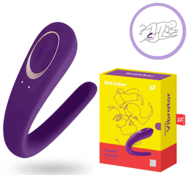 Satisfyer Partner Double Classic - Vibrador para casais - Libertina Sex Shop - casais, formatou, mulheres, satisfyer, satisfyer casal, satisfyer para casais, satisfyer partner, vibrador em u, Vibrador Feminino, vibrador para casais - Sex Shop Vibradores