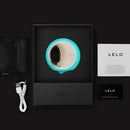 Conteúdo da caixa LELO ORA 3 — produto + manual + cabo + pouch + cartão
