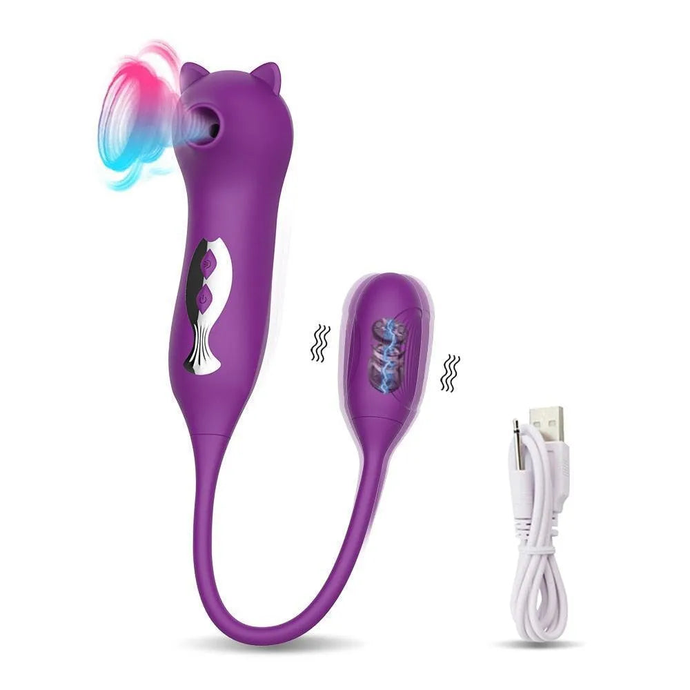 Sugador de Clitóris e Vibrador Bullet de Ponto G - CatLoving - Libertina Sex Shop - lançamento, ssugador de clitoris, sugador, vibrador, vibrador bullet, vibrador com controle remoto, vibrador de clitóris, vibrador fem, Vibrador Feminino, vibrador sugador - Sex Shop Vibradores