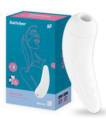 Sugador Satisfyer Curvy 2+ - Sugador com Controle Bluetooth - Libertina Sex Shop - air pulse, apenasbluetooth, bluetooth, casais, mulheres, satisfyer, satisfyer air pulse, satisfyer bluetooth, satisfyer comprar, satisfyer desconto, satisfyer produtos, satisfyer promoção, satisfyer sugador, satisfyer sugador de clitóris, satisfyer vibrador, sugador, sugador de clitóris, vibrador - Sex Shop Vibradores