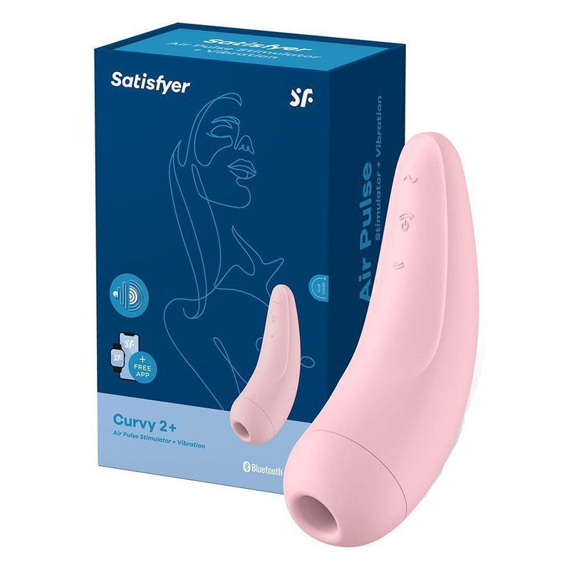 Sugador Satisfyer Curvy 2+ - Sugador com Controle Bluetooth - Libertina Sex Shop - air pulse, apenasbluetooth, bluetooth, casais, mulheres, satisfyer, satisfyer air pulse, satisfyer bluetooth, satisfyer comprar, satisfyer desconto, satisfyer produtos, satisfyer promoção, satisfyer sugador, satisfyer sugador de clitóris, satisfyer vibrador, sugador, sugador de clitóris, vibrador - Sex Shop Vibradores