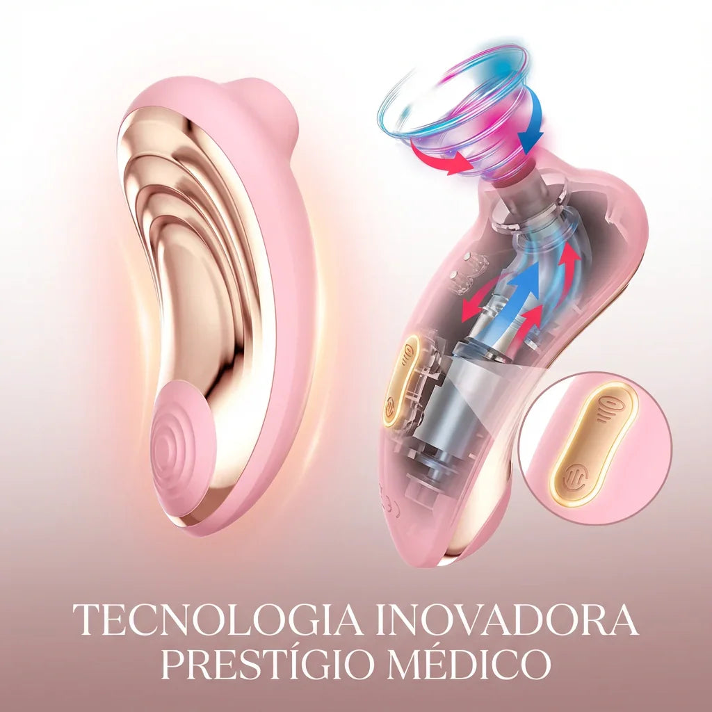 Vibrador Sugador de Clitóris Golfinho Ultimate - 5 Modos de Sucção e 5 Modos de Vibração