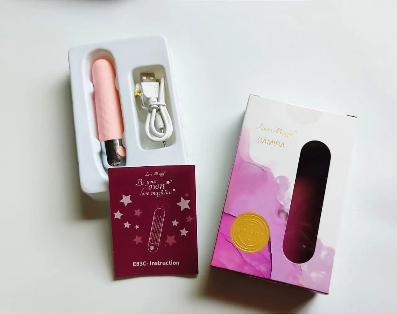 Vibrador Bullet Recarregável - SAMIRA Love Magic - Libertina Sex Shop - Masturbador Feminino, mini vibrador, vibrador, vibrador bullet, vibrador de clitóris, vibrador de mulher, Vibrador Feminino - Sex Shop Vibradores