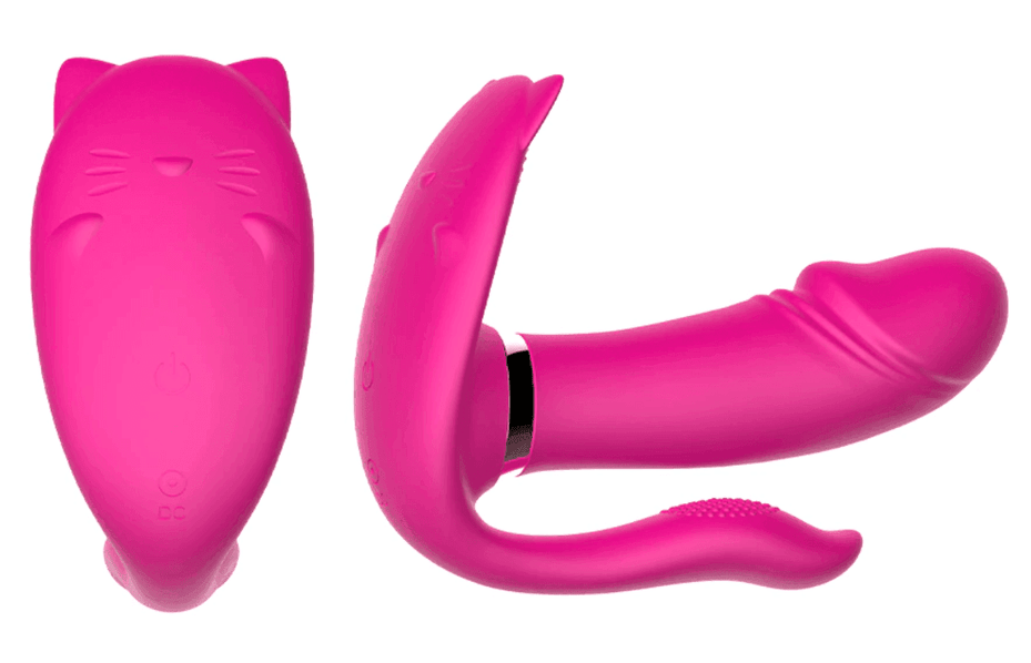 Vibrador de Clitóris, Ponto G e Ânus com Aquecimento Inteligente - Cute Cat - Libertina Sex Shop - aquecimento, bluetooth, Calcinha Vibratoria, casais, controle, estimuladorclitoris, mulheres, vibrador, Vibrador Feminino - Sex Shop Vibradores