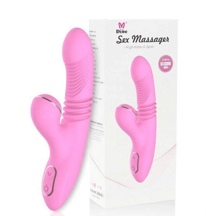 Vibrador de Ponto G Vai e Vem e com Sucção - Olivia DIBE - Libertina Sex Shop - jack rabbit vai e vem, rabbit consolo, rabbit ponto g, rabbit vai e vem, sucção de clitóris, suga clitoris, sugador de critores, sugador feminino, vibrador com penetração, vibrador rabbit, vibrador sugador - Sex Shop Vibradores