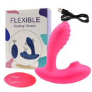 Vibrador Feminino com Sugador de Clitóris & 10 Níveis de Intensidades -Sexho - Libertina Sex Shop - controle, controle remoto, lançamento, mulheres, sugador, sugador de clitóris, vibrador, vibrador com controle, vibrador com controle remoto, vibrador de ponto g, vibrador feminino, vibrador sugador de clitóris - Sex Shop Vibradores