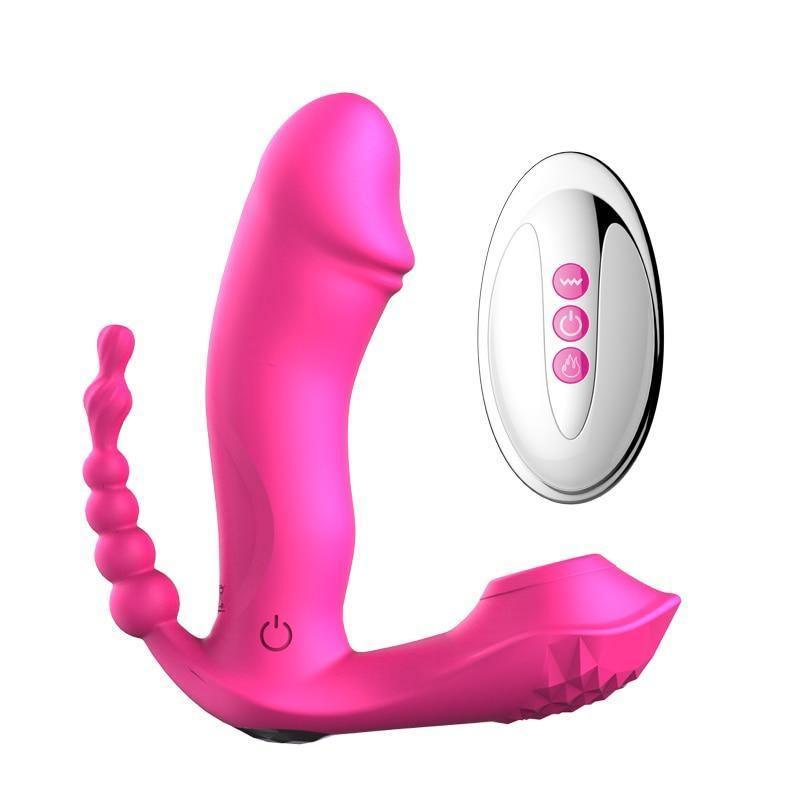 Vibrador para Ponto G, Ânus e Clitóris com Controle Remoto a Distância - Suck 3 em 1 - Libertina Sex Shop - Libertina Sex Shop 