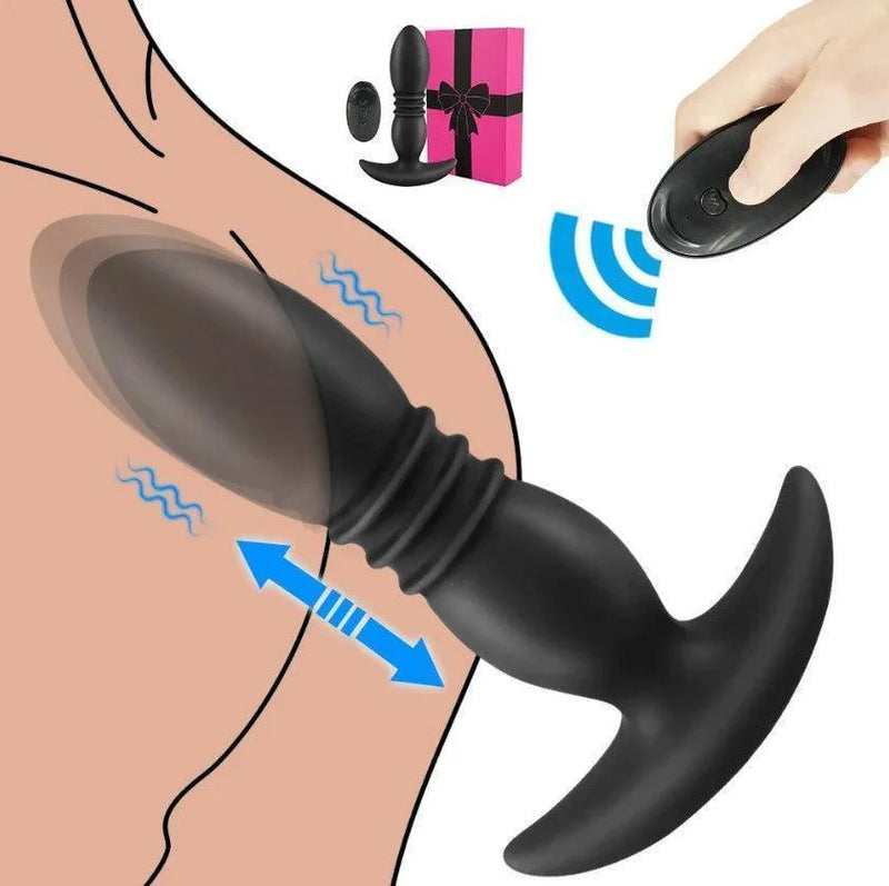Promoo Vibrador Plug Anal com Estimulador de Prstata Vai Vem e Controle Remoto - USmile | Promoo Vibrador Plug Anal com Estimulador de Prstata Vai Vem e Controle Remoto - USmile |