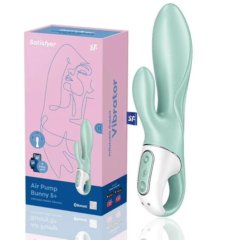 Vibrador de Duas Pontas - Satisfyer Air Pump Bunny 5+ - Libertina Sex Shop - vibrador, vibrador aprova d'água, vibrador com penetração, vibrador de clitóris, vibrador de duas pontas, vibrador de mulher, vibrador de ponto g, vibrador erótico, Vibrador Feminino, vibrador mulher, vibrador para casais, vibrador para mulher, vibrador para mulheres, vibrador para o clitóris, vibrador penetração, vibrador ponto g - Sex Shop Vibradores