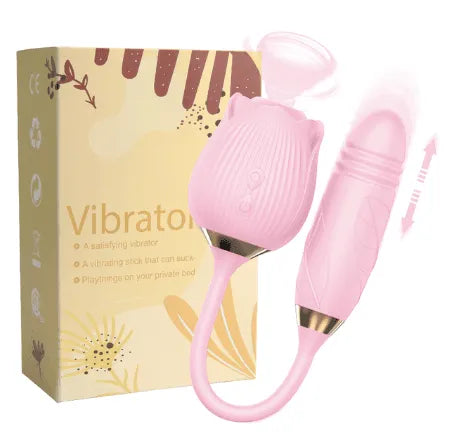 Vibrador Sexual com Sugador de Clitóris e Bullet Vai Vem - Rose X - Libertina Sex Shop - sugador, sugador de clitóris, vibrador, vibrador aprova d'água, vibrador com sugador, vibrador de clitóris, vibrador de duas pontas, vibrador de mulher, vibrador de ponto g, vibrador e sugador de clitóris, vibrador erótico, Vibrador Feminino, vibrador mulher, vibrador para mulher, vibrador para mulheres, vibrador para o clitóris, vibrador ponto g, vibrador sugador, vibrador sugador de clitóris - Sex Shop Vibradores