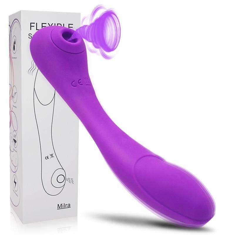 Vibrador Varinha Mágica com Sugador de Clitóris - TwoLoving - Libertina Sex Shop - mulheres, sugador, vibrador - Sex Shop Vibradores