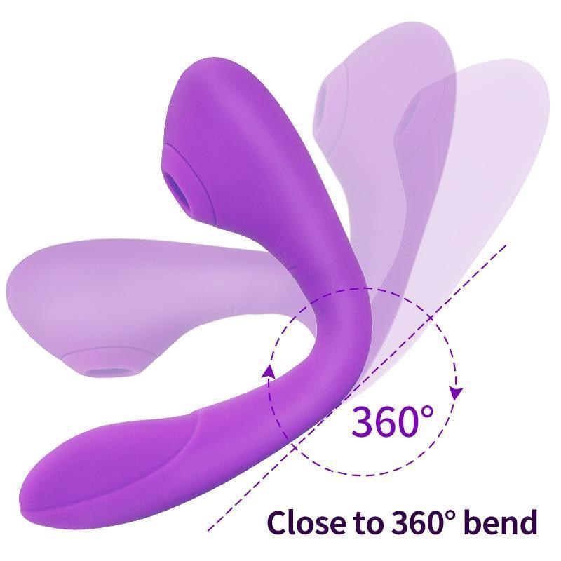 Vibrador Varinha Mágica com Sugador de Clitóris - TwoLoving - Libertina Sex Shop - mulheres, sugador, vibrador - Sex Shop Vibradores