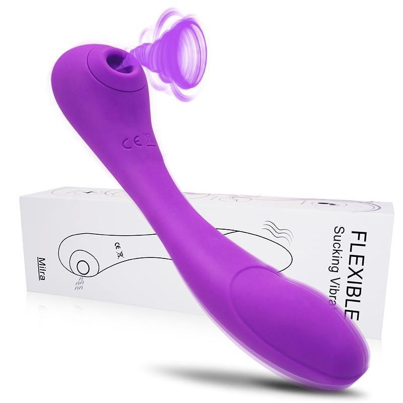 Vibrador Varinha Mágica com Sugador de Clitóris - TwoLoving - Libertina Sex Shop - mulheres, sugador, vibrador - Sex Shop Vibradores