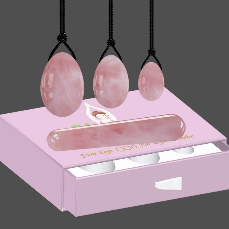 Yoni Egg de Quartzo Rosa - Fortalecedor dos Músculos Vaginais - Libertina Sex Shop - acessórios - Sex Shop Vibradores